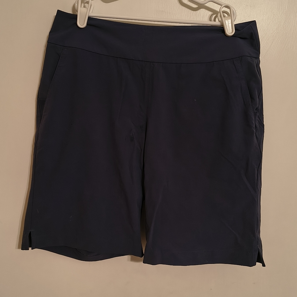adidas Women's Dark Navy Athletic Bermuda Shorts